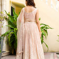 Elegant Beige Faux Georgette Embroidered Lehenga Choli with Designer Dupatta for Wedding