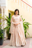 Elegant Beige Faux Georgette Embroidered Lehenga Choli with Designer Dupatta for Wedding
