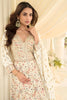 Luxury Off White Georgette Embroidered Anarkali Gown with Designer Dupatta for Wedding