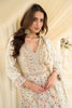 Luxury Off White Georgette Embroidered Anarkali Gown with Designer Dupatta for Wedding