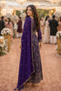 Royal Purple Georgette Heavy Embroidered Anarkali Gown with Designer Dupatta for Wedding