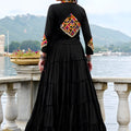 Elegant Black Rayon Lehenga Choli with Mirror Work Jacket for Navratri