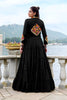 Elegant Black Rayon Lehenga Choli with Mirror Work Jacket for Navratri