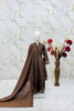 Elegant Brown Roman Silk Embroidered Girls Palazzo Suit with Designer Dupatta