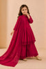 Cute Rani Pink Roman Silk Embroidered Girls Palazzo Suit with Designer Dupatta