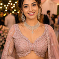 Stylish Pink Net Embroidered Bridal Lehenga Choli with Designer Dupatta for Wedding