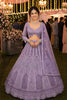 Wonderful Lavender Net Embroidered Bridal Lehenga Choli with Designer Dupatta for Wedding