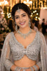 Elegant Grey Net Embroidered Bridal Lehenga Choli with Designer Dupatta for Wedding