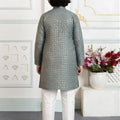 Stylish Green Art Silk Embroidered Designer Boys Kurta Pyjama Set for Wedding
