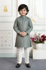 Stylish Green Art Silk Embroidered Designer Boys Kurta Pyjama Set for Wedding