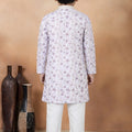 Luxury Off White Art Silk Embroidered Designer Boys Kurta Pyjama Set for Wedding