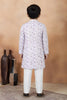 Luxury Off White Art Silk Embroidered Designer Boys Kurta Pyjama Set for Wedding