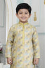 Impressive Yellow Art Silk Embroidered Designer Boys Kurta Pyjama Set for Wedding