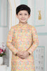 Traditional Multicolor Art Silk Digital Print Designer Boys Kurta Pyjama Set for Wedding