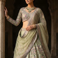 Latest Pista Green Butterfly Net Embroidered Designer Lehenga Choli with Dupatta for Wedding