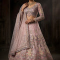 Lovely Pink Butterfly Net Embroidered Designer Lehenga Choli with Dupatta for Wedding