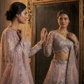 Lovely Pink Butterfly Net Embroidered Designer Lehenga Choli with Dupatta for Wedding