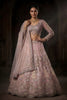 Lovely Pink Butterfly Net Embroidered Designer Lehenga Choli with Dupatta for Wedding