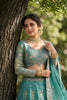 Wonderful Teal Green Butterfly Net Embroidered Designer Lehenga Choli with Dupatta for Wedding