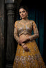 Stylish Mustard Yellow Butterfly Net Embroidered Designer Lehenga Choli with Dupatta for Wedding