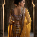 Stylish Mustard Yellow Butterfly Net Embroidered Designer Lehenga Choli with Dupatta for Wedding