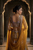 Stylish Mustard Yellow Butterfly Net Embroidered Designer Lehenga Choli with Dupatta for Wedding