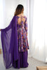 Grateful Purple Roman Silk Floral Printed Designer Palazzo Suit with Dupatta for Women