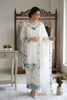 Elegant White Floral Embroidered Designer Sharara Suit with Dupatta for Wedding