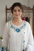 Elegant White Floral Embroidered Designer Sharara Suit with Dupatta for Wedding