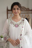 Graceful White Floral Embroidered Designer Sharara Suit with Dupatta for Wedding