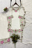 Graceful White Floral Embroidered Designer Sharara Suit with Dupatta for Wedding