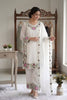 Graceful White Floral Embroidered Designer Sharara Suit with Dupatta for Wedding