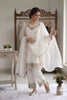 Beautiful White Floral Embroidered Designer Sharara Suit with Dupatta for Wedding