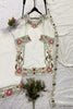 Beautiful White Floral Embroidered Designer Sharara Suit with Dupatta for Wedding