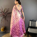 Beautiful Baby Pink Kanjivaram Silk Weaving Zari Work Saree for Wedding