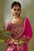 Luxury Rani Pink Bamber Silk Embroidered Saree Blouse for Wedding