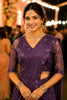 Elegant Purple Lycra Sequins Saree Readymade Blouse for Wedding