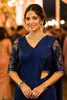 Royal Navy Blue Real Lycra Sequins Saree Readymade Blouse For Wedding