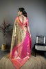 Royal Brown Kanjivaram Silk Weaving Zari Work Saree for Wedding