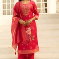 Beautiful Rani Pink Silk Blend Embroidery Salwar Suit Dupatta  