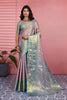 Stylish Lavender Kanchipuram Silk Saree with Weaving Work for Women