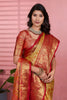 Graceful Mustard Yellow Kanchipuram Silk Saree with Weaving Work for Women