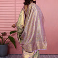 Stunning Pista Green Kanchipuram Silk Saree with Weaving Work for Women