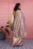 Stunning Pista Green Kanchipuram Silk Saree with Weaving Work for Women