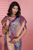 Royal Sky Blue Kanchipuram Silk Saree with Weaving Work for Women