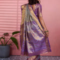 Royal Sky Blue Kanchipuram Silk Saree with Weaving Work for Women