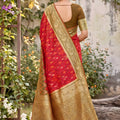 Beautifull Rani Pink Soft Silk Saree with Jacquard Work for Wedding