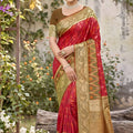 Beautifull Rani Pink Soft Silk Saree with Jacquard Work for Wedding