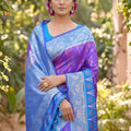 Royal Purple Soft Silk Saree with Jacquard Work for Wedding
