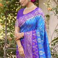 Royal Sky Blue Soft Silk Saree with Jacquard Work for Wedding